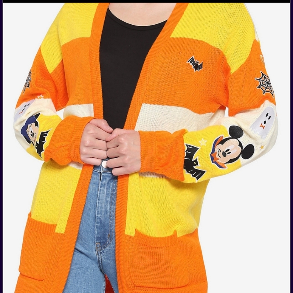 Mickey Mouse Candy corn cardigan